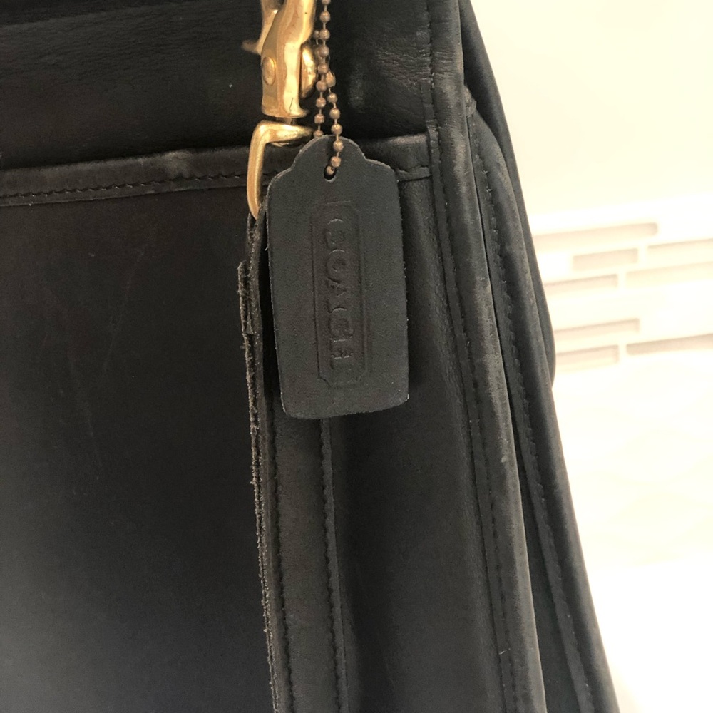 Vintage coach black messenger bag - Picture 5 of 6